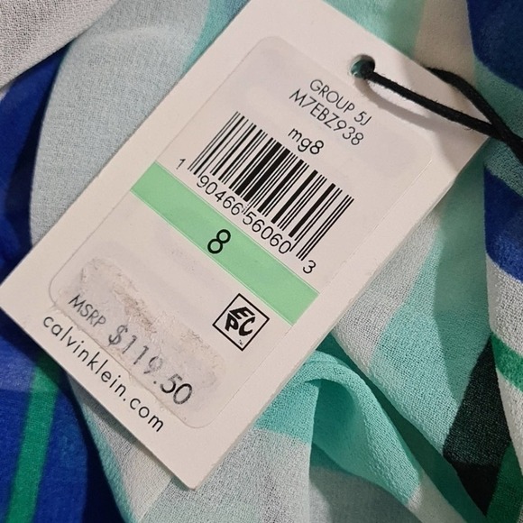 Calvin Klein Dress Striped‎ Size 8 New - Picture 5 of 8
